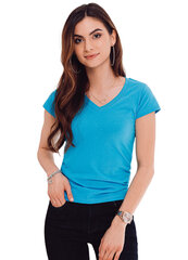 Женская футболка с V-образным вырезом Edoti SLR002, бирюзовая цена и информация | Футболка женская | kaup24.ee