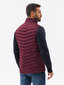 Meeste tepitud vest Ombre V54 Burgundia hind ja info | Meeste vestid | kaup24.ee