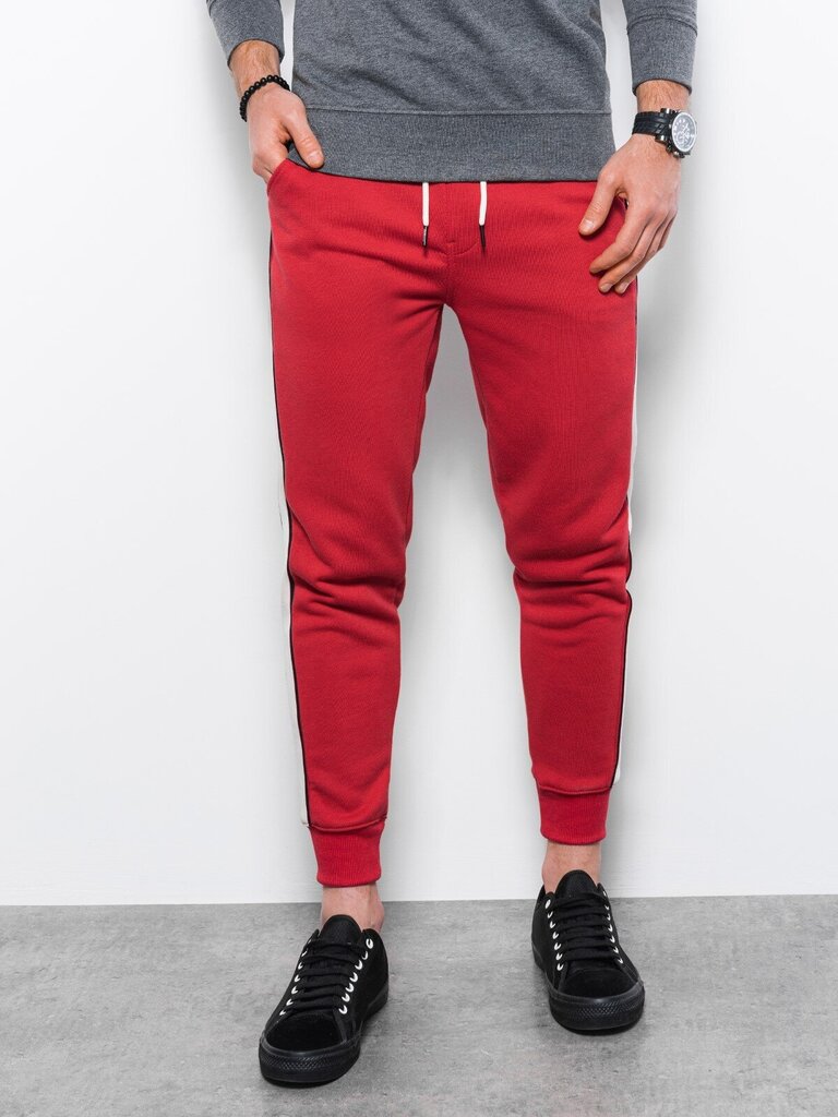 Meeste dressipüksid Ombre P865 punane hind ja info | Meeste püksid | kaup24.ee