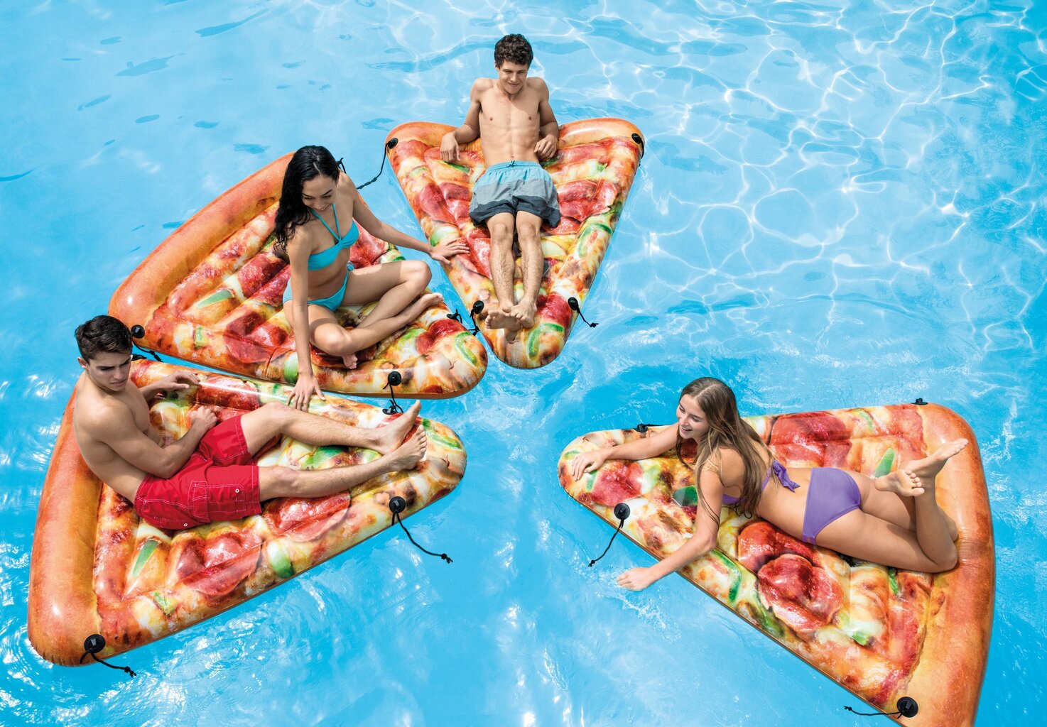 Õhumadrats Intex Pizza (175 X 145 cm) hind ja info | Täispuhutavad veemänguasjad ja ujumistarbed | kaup24.ee