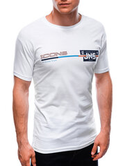 Футболка S1715 - белая цена и информация | Мужские футболки | kaup24.ee