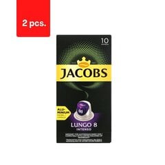 Кофейные капсулы JACOBS Lungo 8 Intenso, 2 упаковки по 52 г.  цена и информация | Kohv, kakao | kaup24.ee