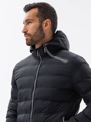Зимняя куртка мужчины стеганая Омбре C451 черный цена и информация | Мужские куртки | kaup24.ee