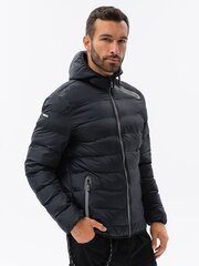 Зимняя куртка мужчины стеганая Омбре C451 черный цена и информация | Мужские куртки | kaup24.ee