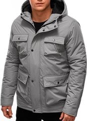 Мужская зимняя куртка с капюшоном Edoti C530, серый цена и информация | Мужские куртки | kaup24.ee