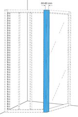 Соединительный профиль под регулируемым углом Ifö Solid SVVS N, цвет алюминия цена и информация | Принадлежности для ванн | kaup24.ee