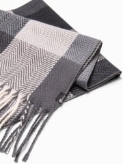 Шарф A408, темно-серый/белый, 23383-UNIW цена и информация | Мужские шарфы, шапки, перчатки | kaup24.ee