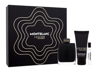 Lõhnastatud kosmeetikakomplekt meestele Mont Blanc Cofanetto Legend: tualettvesi 100 ml + tualettvesi 7,5 ml + dušigeel 100 ml hind ja info | Meeste parfüümid | kaup24.ee