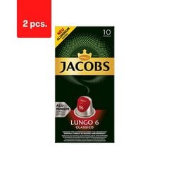 Kohvikapslid JACOBS Lungo 6 Classico, 52g x 2 pakki. pakett цена и информация | Кофе, какао | kaup24.ee