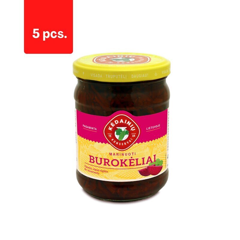 Marineeritud punapeet, KÄDAINIU, 480g/250g x 5 tk. pakett цена и информация | Hoidised, keedised, konservid | kaup24.ee