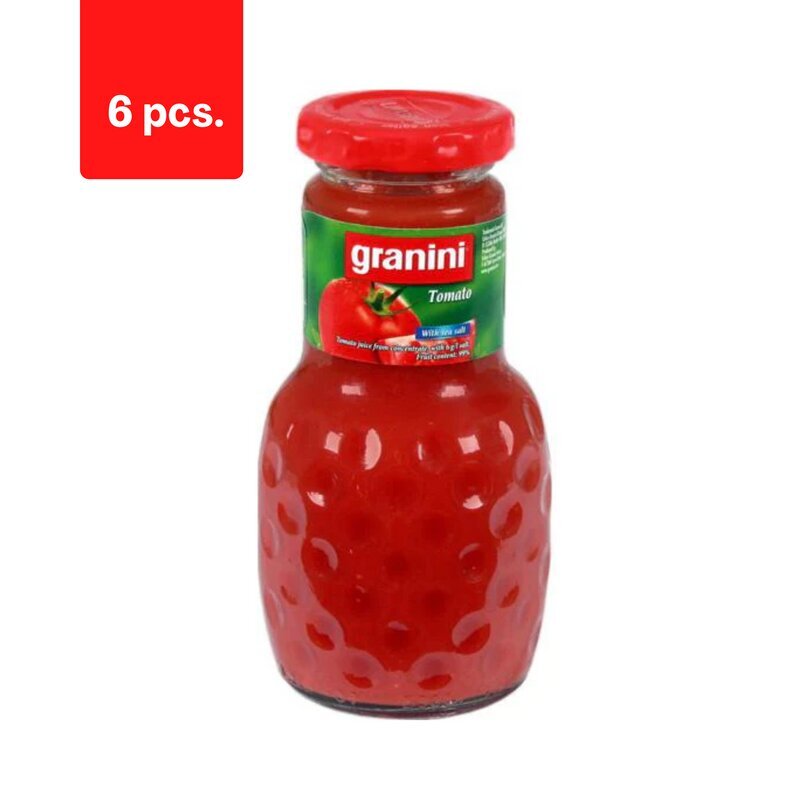 Tomatimahl GRANINI, 100%, 0,25 l D x 6 tk. pakett цена и информация | Mahlad, nektarid | kaup24.ee