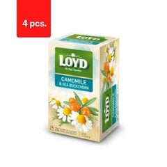 Чай травяно-фруктовый ароматизированный со вкусом ромашки и облепихи LOYD, 20 х 2 г х 4 упаковки цена и информация | Чай | kaup24.ee