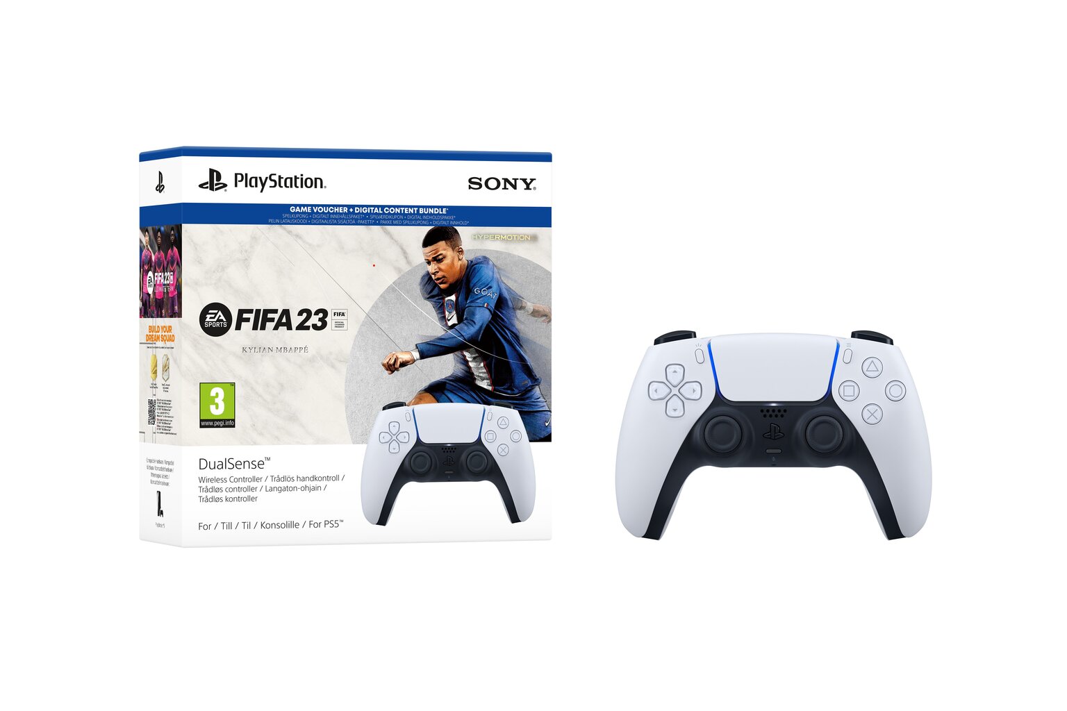 Игровой пульт Sony PlayStation DualSense FIFA 23 bundle беспроводной  контроллер (PS5) цена