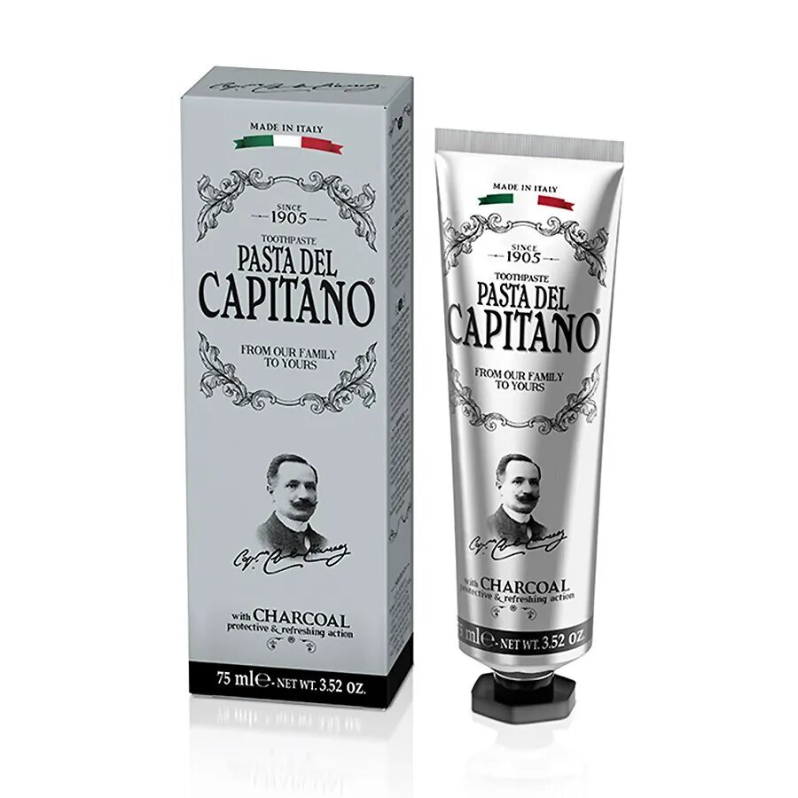 Зубная паста Pasta del Capitano 1905 Charcoal, 75 мл цена | kaup24.ee