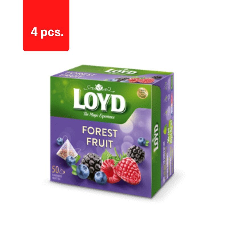 Puuviljatee LOYD, metsamarja maitsega, 50 x 2g x 4 pakki. цена и информация | Tee | kaup24.ee