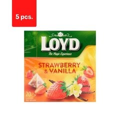 Puuviljatee LOYD, maasika ja vanilje maitsega, 20 x 2g x 5 pakk. цена и информация | Чай | kaup24.ee