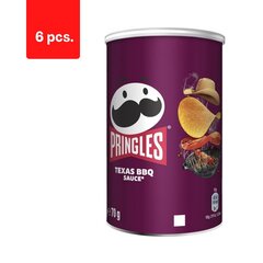 Закуска Pringles Texas BBQ Sauce, 70 г x 6 шт.  цена и информация | Закуски, чипсы | kaup24.ee