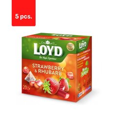 Puuviljatee LOYD, maasika- ja rabarberimaitseline, 20 x 2g x 5 pakk. цена и информация | Чай | kaup24.ee