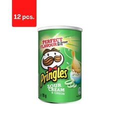 Snack PRINGLES Sour Cream & Onion, 70 g x 12 tk. цена и информация | Закуски, чипсы | kaup24.ee