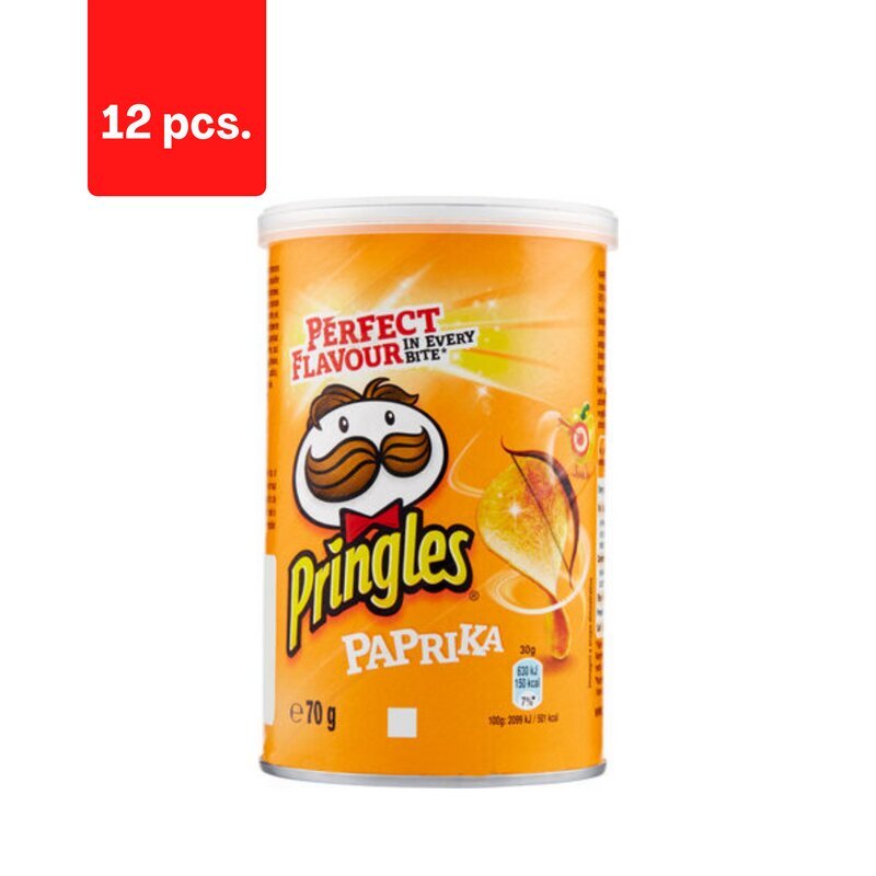 Suupiste PRINGLES Paprika, 70 g x 12 tk. hind ja info | Suupisted, krõpsud | kaup24.ee