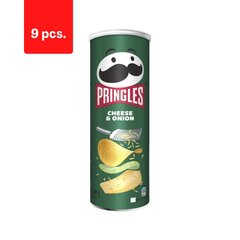 Закуска PRINGLES Cheese & Onion, 165 г x 9 шт. цена и информация | Закуски, чипсы | kaup24.ee