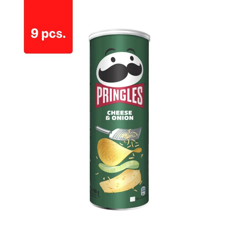 Snack PRINGLES Juust & Sibul, 165 g x 9 tk. hind ja info | Suupisted, krõpsud | kaup24.ee