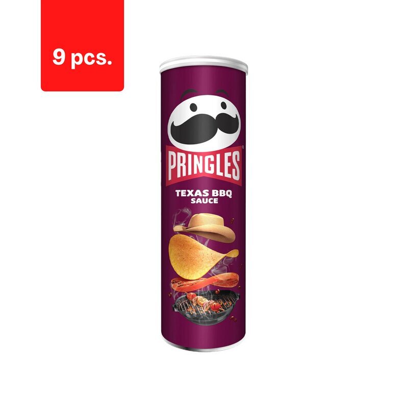 Snack PRINGLES Barbeque, 165 g x 9 tk. hind ja info | Suupisted, krõpsud | kaup24.ee
