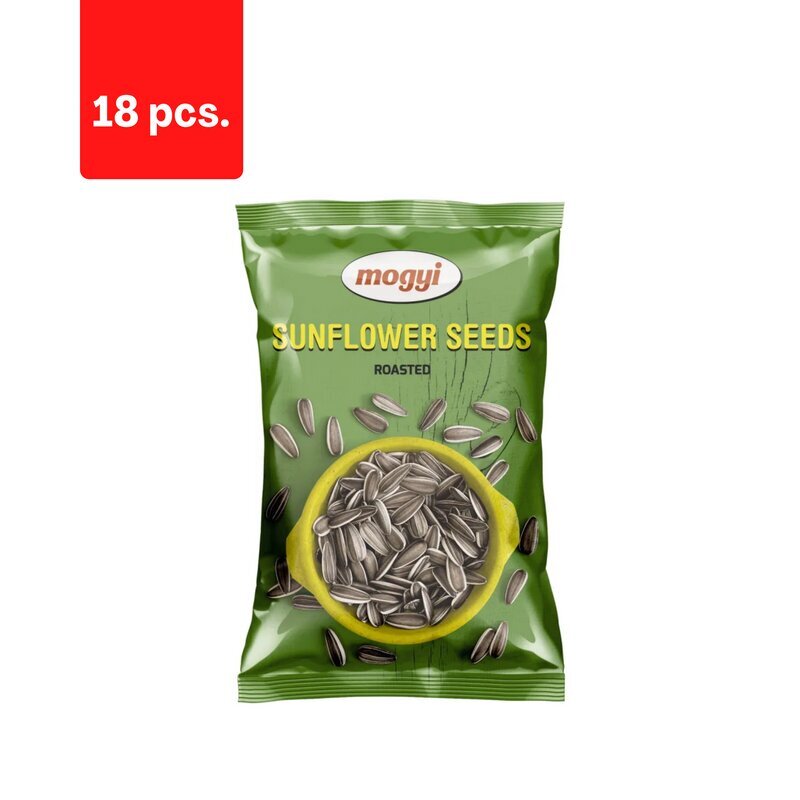 Röstitud päevalilleseemned MOGYI, roheline pakike, 150 g x 18 tk. hind ja info | Pähklid, seemned, kuivatatud puuviljad | kaup24.ee