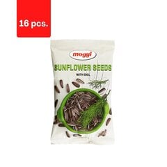 Röstitud päevalill MOGYI, soolatud, tillimaitseline, 140 g x 16 tk. hind ja info | Pähklid, seemned, kuivatatud puuviljad | kaup24.ee