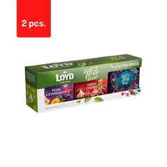 Teekomplekt LOYD plekkkarbiga, 2 tüüpi 20 x 2g, 40 tk x 2 pakk. hind ja info | Tee | kaup24.ee