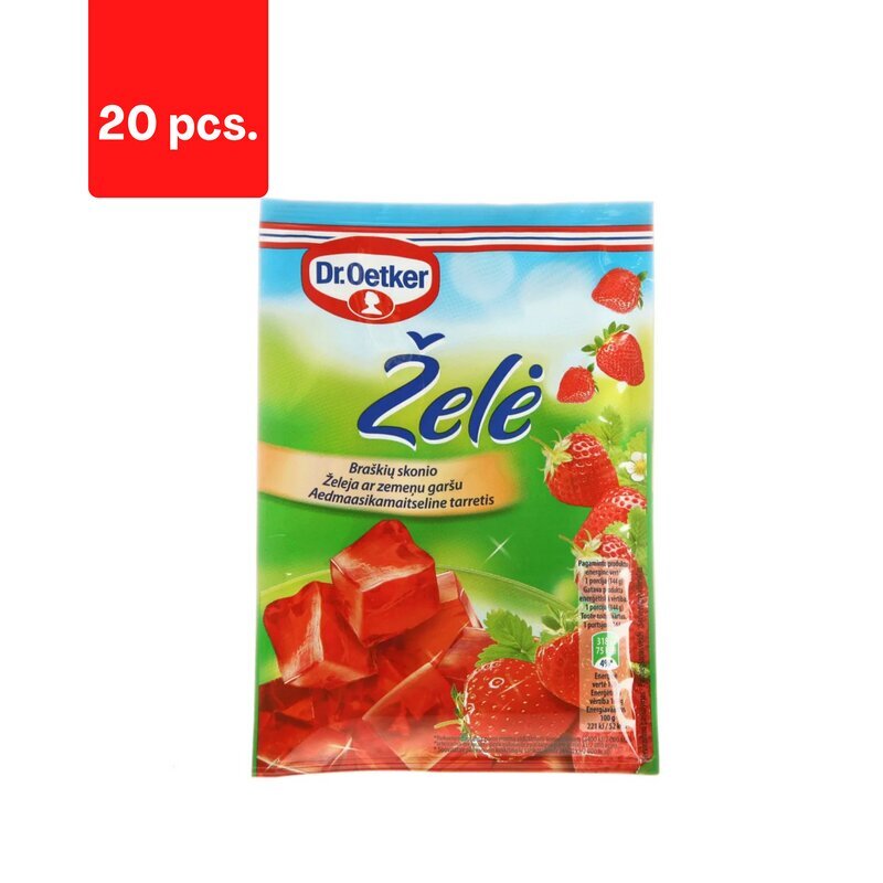 Maasikaželee DR.OETKER, 77 g x 20 tk. цена и информация | Maiustused | kaup24.ee