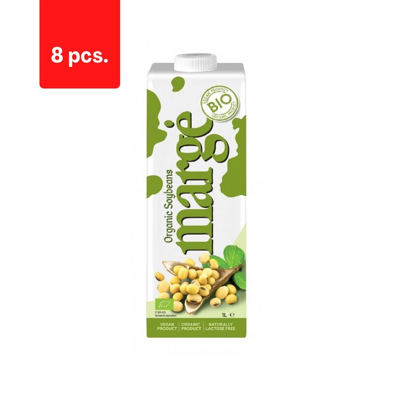 Mahe sojajook MARGĖ, 1 l, LT-EKO-001 x 8 tk. hind ja info | Piimatooted | kaup24.ee