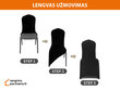 Elastne toolikate Tonro Restly, 46x56x86, must hind ja info | Mööblikatted | kaup24.ee
