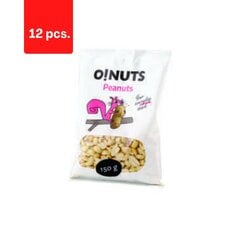 Maapähklid O!NUTS, poolikud, 150 g x 12 tk. pakett hind ja info | Suupisted, krõpsud | kaup24.ee