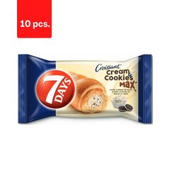 Croissant 7 DAYS, vaniljemaitselise piimakreemi ja kakaoküpsisetükkidega, 60 g x 10 tk. pakett цена и информация | Сладости | kaup24.ee