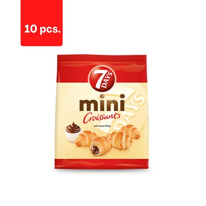 Minisarvesaiad 7 DAYS, kakaotäidisega, 60 g x 10 tk. pakett цена и информация | Maiustused | kaup24.ee