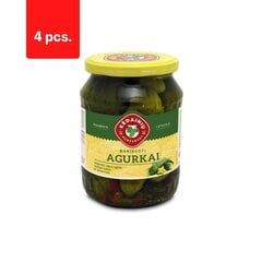 Marineeritud KÄDAINI kurgid, 660 g x 4 tk. pakett hind ja info | Hoidised, keedised, konservid | kaup24.ee