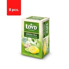 Зеленый чай со вкусом лимона, лайма и имбиря LOYD, 20 x 1.7 г x 8 упаковок цена и информация | Чай | kaup24.ee