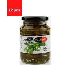 Roheline jalapeño TASTE LAND, viiludena konserveeritud, 340 g / 190 g x 12 tk. цена и информация | Консервы | kaup24.ee