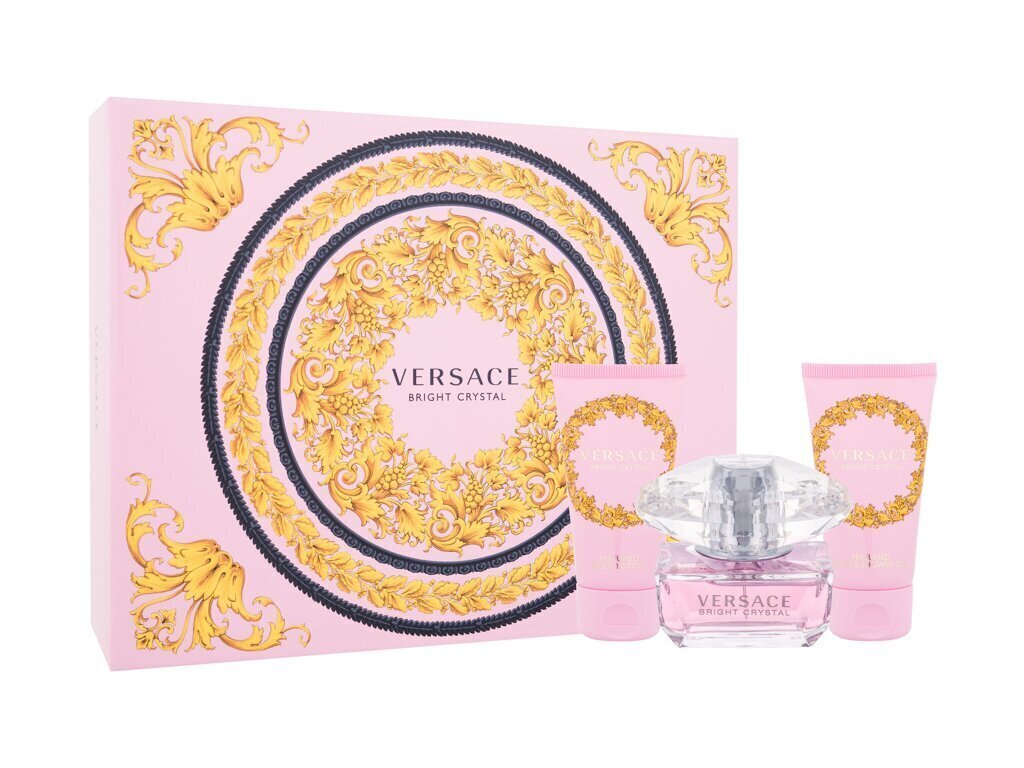 Kosmeetiline kinkekomplekt naistele Versace Bright: Crystal EDT sprei 50 ml + ihupiim 50 ml + dušigeel 50 ml цена и информация | Naiste parfüümid | kaup24.ee