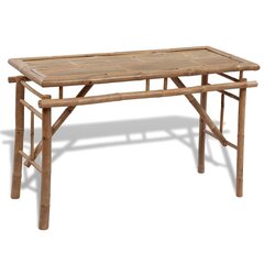 Складной стол и 2 скамейки для пикника из бамбука цена и информация | Комплекты уличной мебели | kaup24.ee