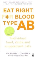 Eat Right for Blood Type AB: Maximise your health with individual food, drink and supplement lists for your blood type цена и информация | Самоучители | kaup24.ee