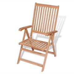 vidaXL 7-osaline kokkupandav aiamööblikomplekt toolidega, tiikpuu hind ja info | Aiamööbli komplektid | kaup24.ee