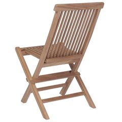 vidaXL 9-osaline kokkupandav aiamööblikomplekt toolidega, tiikpuu hind ja info | Aiamööbli komplektid | kaup24.ee