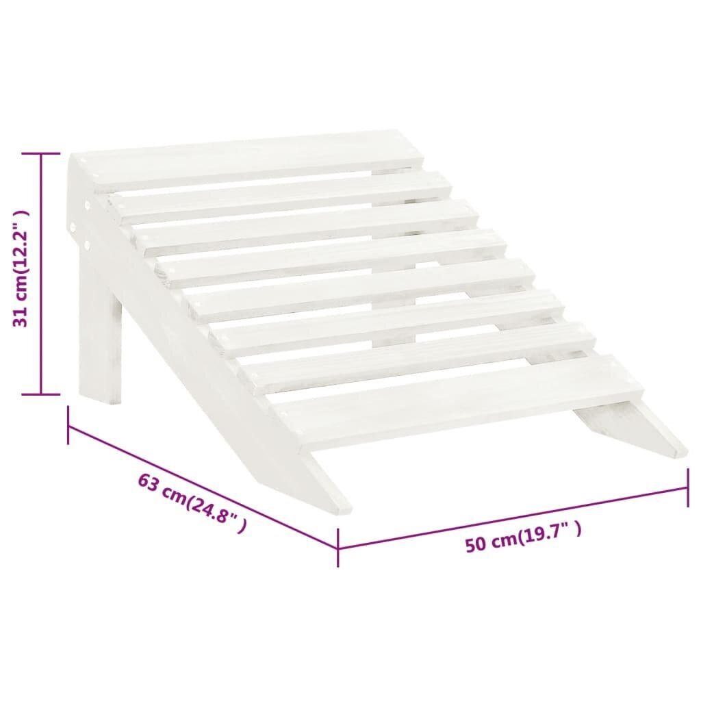 vidaXL aiatool jalapingiga, puit, valge hind ja info | Aiatoolid | kaup24.ee