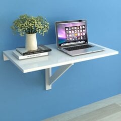 Складной настенный стол белый, 100x60 см цена и информация | Садовые столы и столики | kaup24.ee