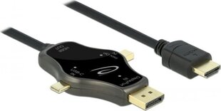 Delock 85974, DP/USB-C/HDMI, 1.75 м цена и информация | Кабели и провода | kaup24.ee