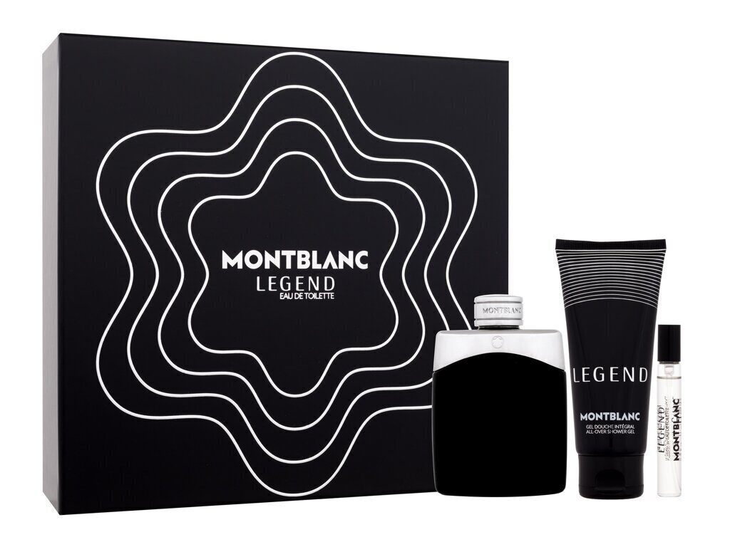 Kosmeetiline kinkekomplekt meestele Mont Blanc Legend: tualettvesi 100 ml + tualettvesi 7,5 ml + dušigeel 100ml hind ja info | Naiste parfüümid | kaup24.ee