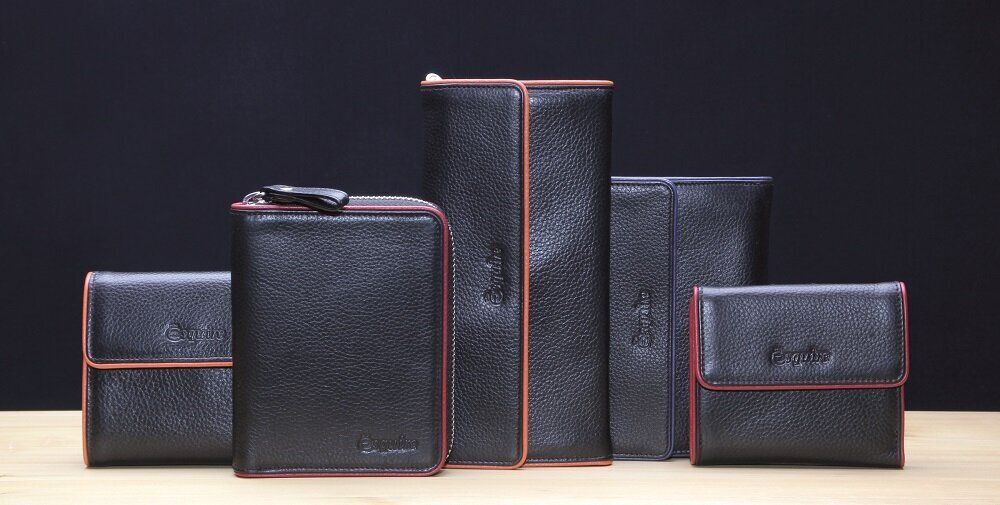 Esquire Piping suur rahakott, Must/Royal sinine hind ja info | Naiste rahakotid | kaup24.ee