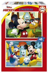 Пазлы Educa Mickey Mouse Fun House, 2x48 деталей цена и информация | Пазлы | kaup24.ee
